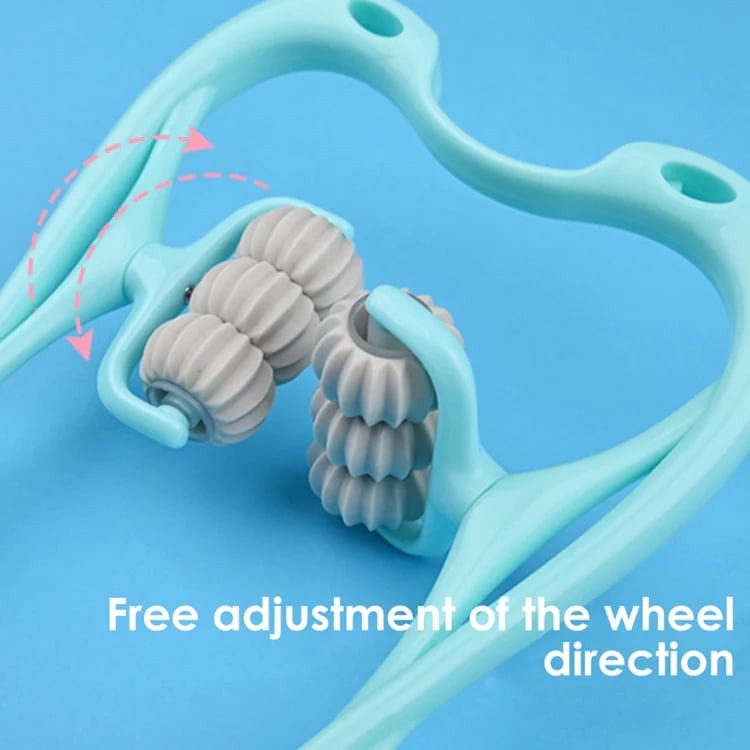 6-Wheel Deep Tissue Neck Massager | Manual Cervical Traction Roller