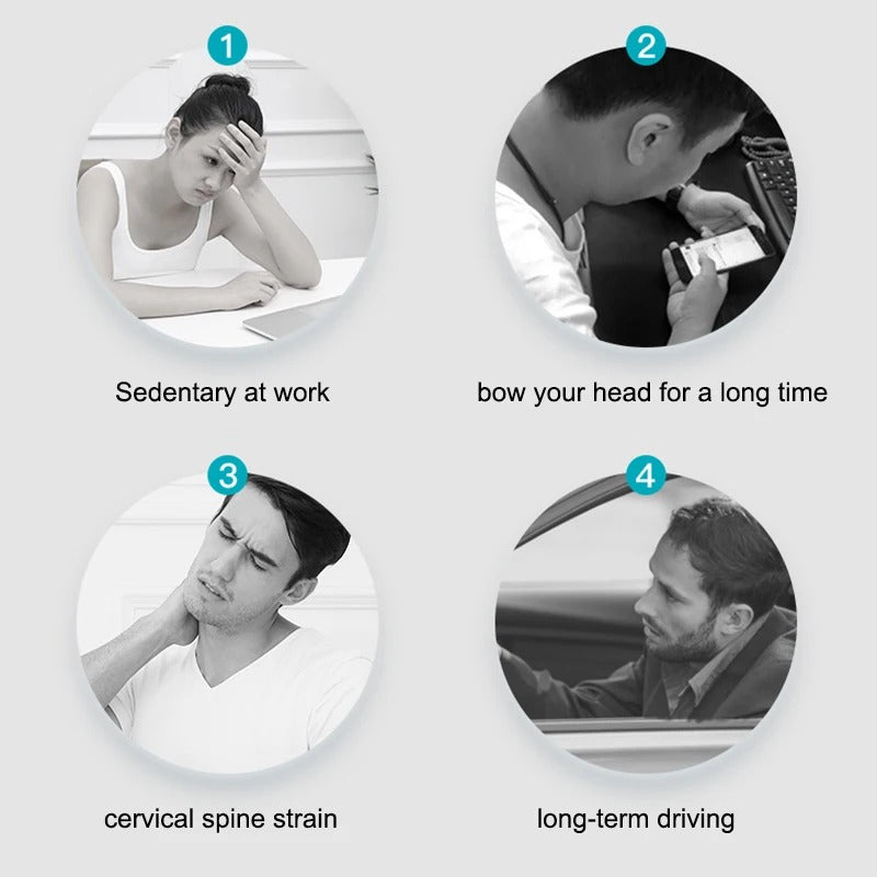 6-Wheel Deep Tissue Neck Massager | Manual Cervical Traction Roller